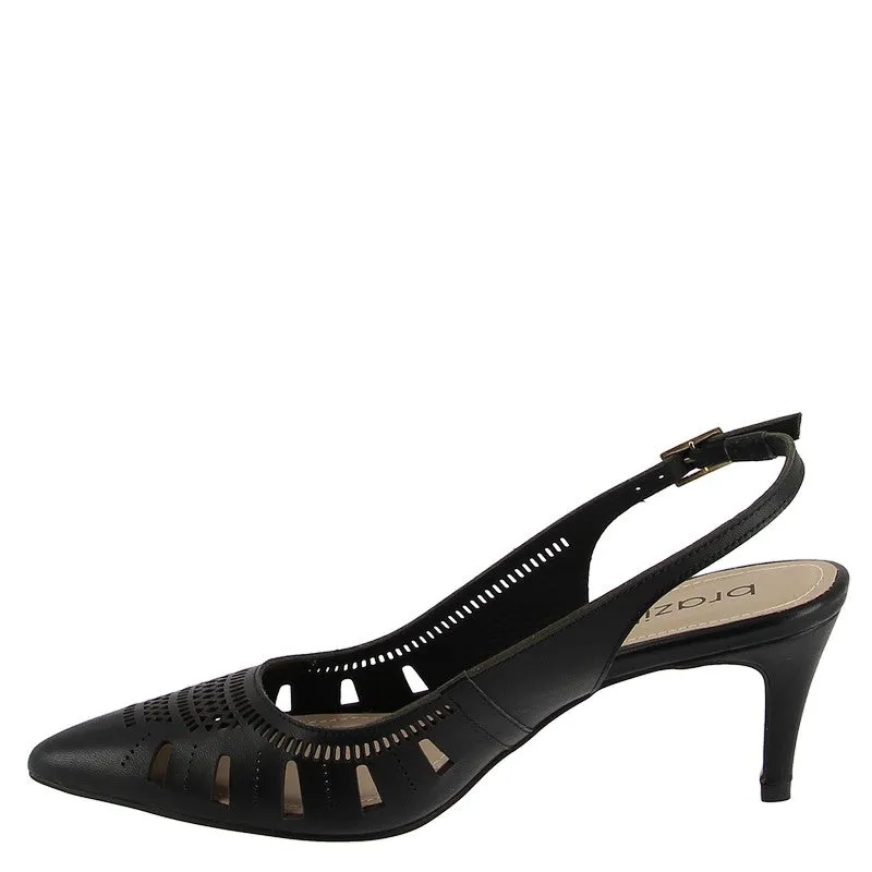 Brazilio 7140513 Black Slingback Heel