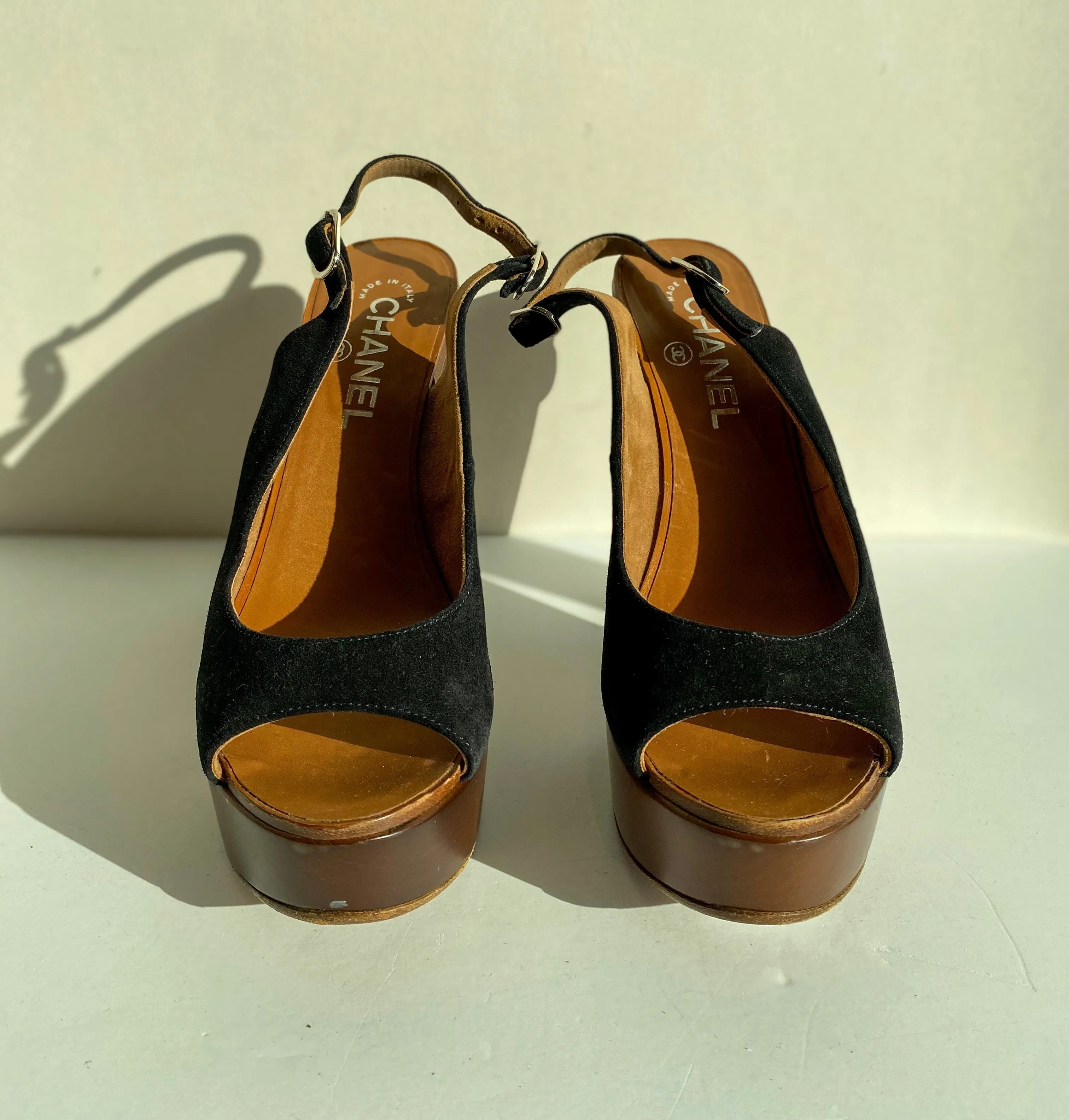 Chanel Suede Slingbacks