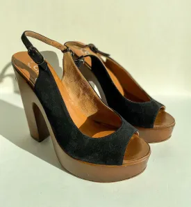Chanel Suede Slingbacks