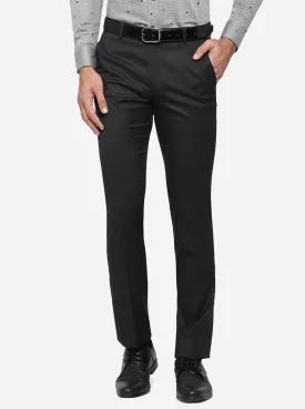Cigarette Grey Solid Slim Fit Formal Trouser | Greenfibre