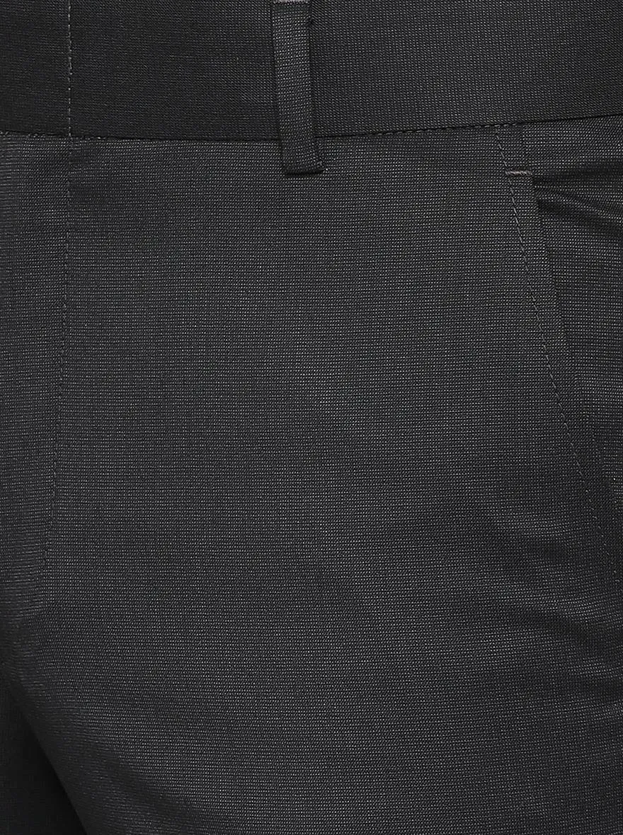 Cigarette Grey Solid Slim Fit Formal Trouser | Greenfibre