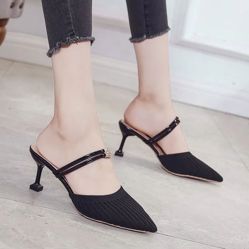 Close To Me Rhinestone Mules Shoes