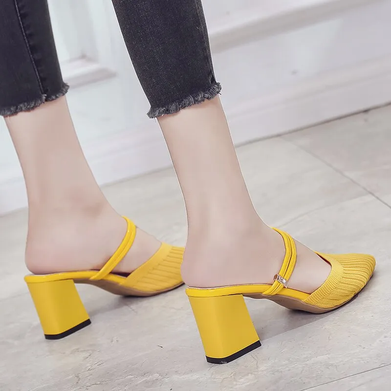 Close To Me Rhinestone Mules Shoes