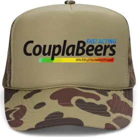 CouplaBeers Vintage Trucker Hat | Premium Snapback Baseball Hat for Men & Women