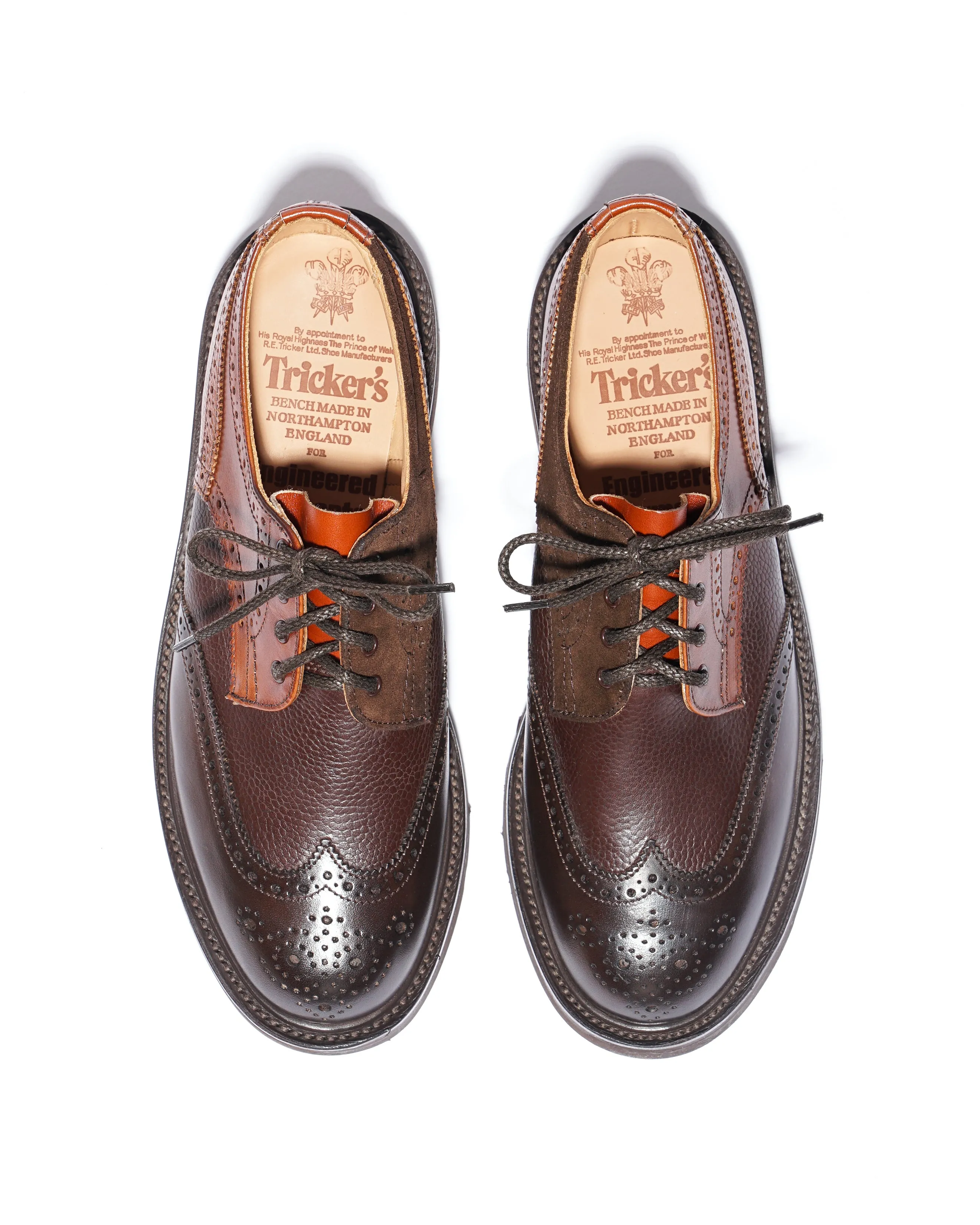 EG x Tricker's - Women's Brogue Shoe - Brown - Multi Tone - Morflex Sole