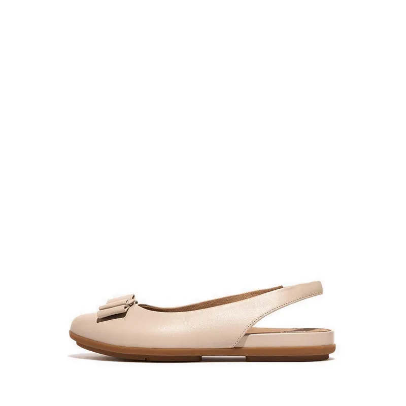 Fitflop  Allegro Bow Leather Sling Gk3-A20- Stone Beige