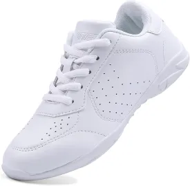Girls White Cheer Shoes Women Lightweight Cheerleading Shoes Competition Sneakers