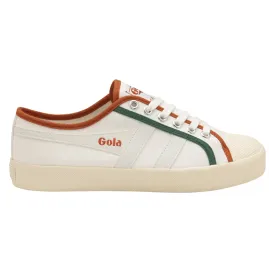Gola Coaster Smash Trainers-Off White/Moody Orange/Green
