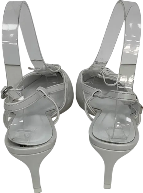 H&M White Lacing Detail Slingbacks UK 3 EU 36 👠