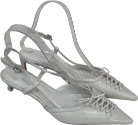 H&M White Lacing Detail Slingbacks UK 3 EU 36 👠