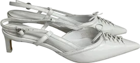H&M White Lacing-detail Slingbacks UK 5 EU 38 👠