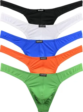 IKINGSKY Men's Thong Underwear Sexy Low Rise T-Back Under Panties