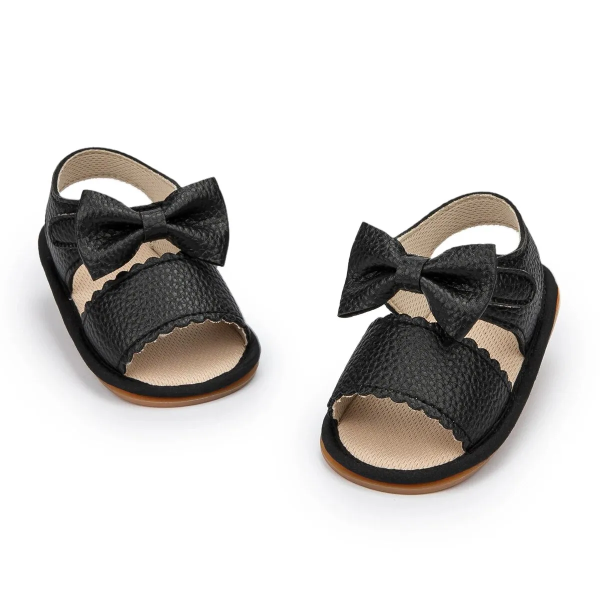 Infant Baby Shoes Girl Shoes New Summer Girl Sandals PU Leather Bowknot Rubber Sole Anti-Slip Newborn First Walker Crib Shoes - BGSD50780