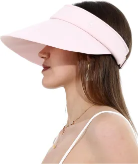 LA CARRIE Women Sun Hats Detachable Wide Brim UV Protection UPF 50  Summer Beach Visor for Outdoor Sports