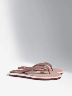 LUNA BLU Blush Pink Colour-Blocked Flip-Flop