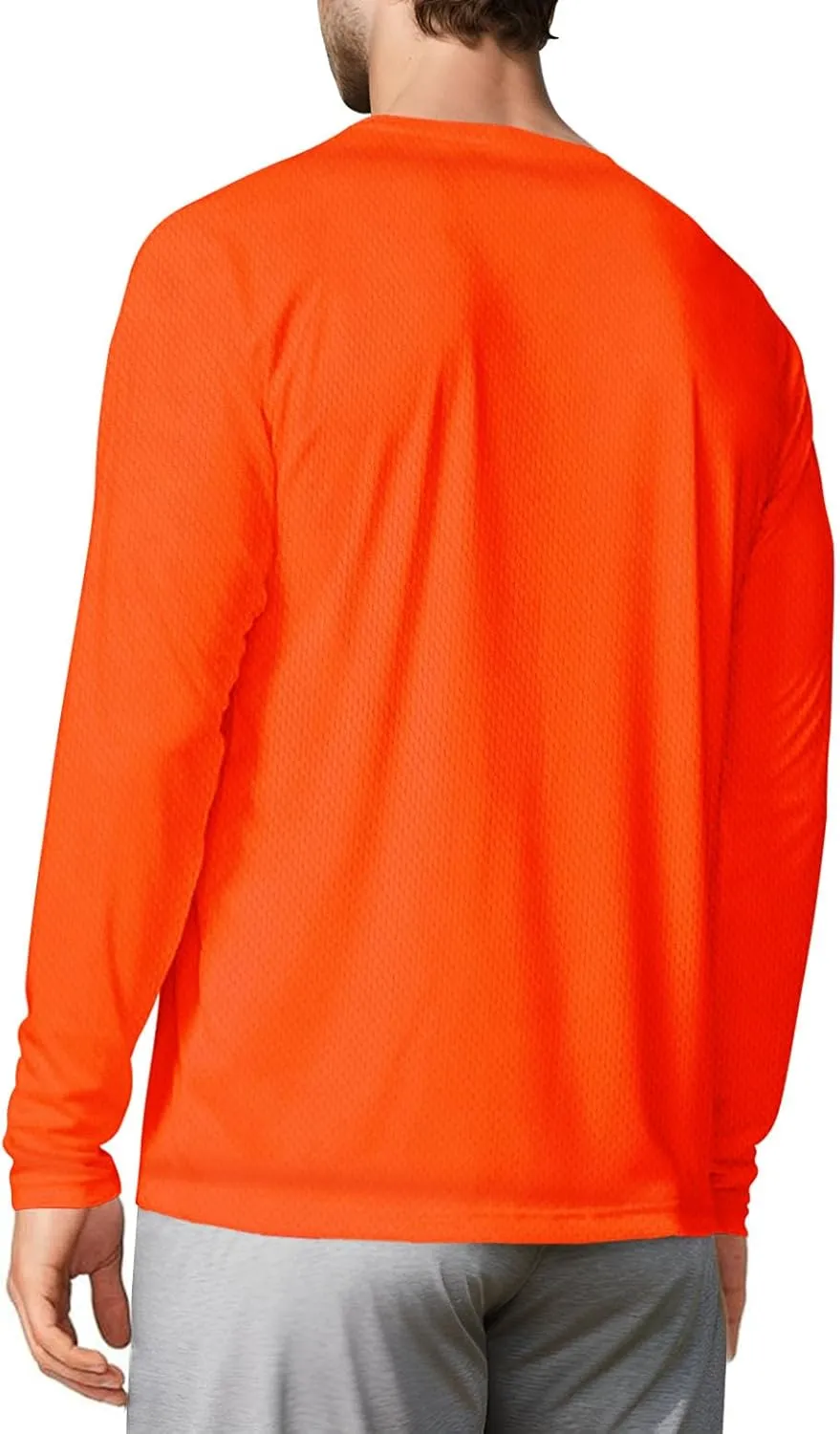 Men's UPF 50  Long Sleeve Tee Shirts UV Sun Protection Quick Dry Tee Shirt Swim Athletic Running Workout
