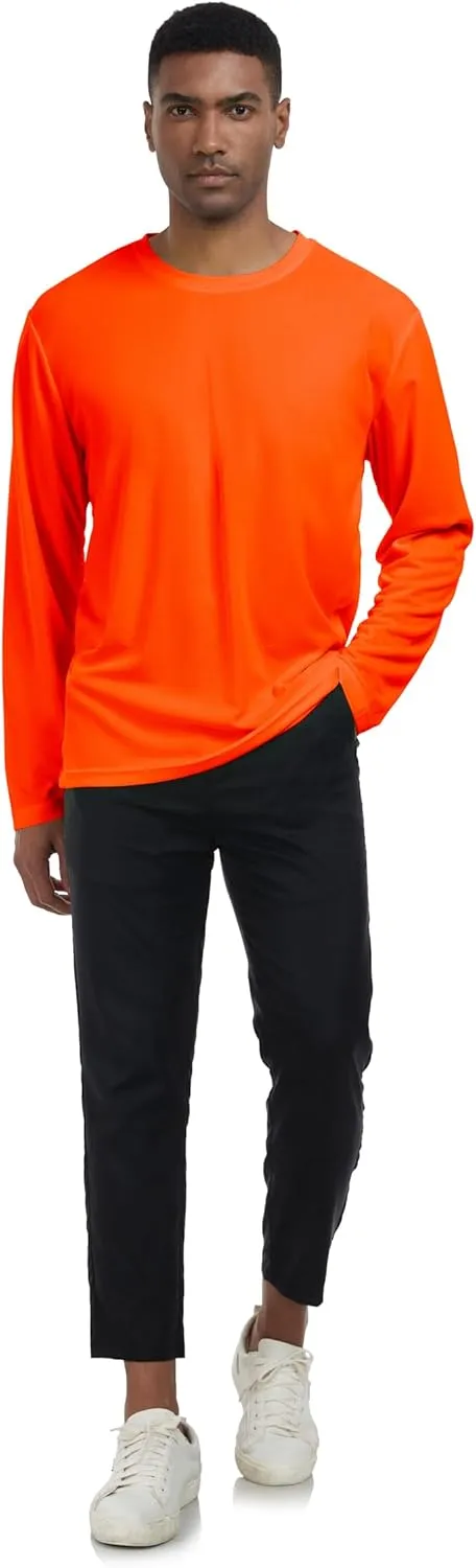 Men's UPF 50  Long Sleeve Tee Shirts UV Sun Protection Quick Dry Tee Shirt Swim Athletic Running Workout