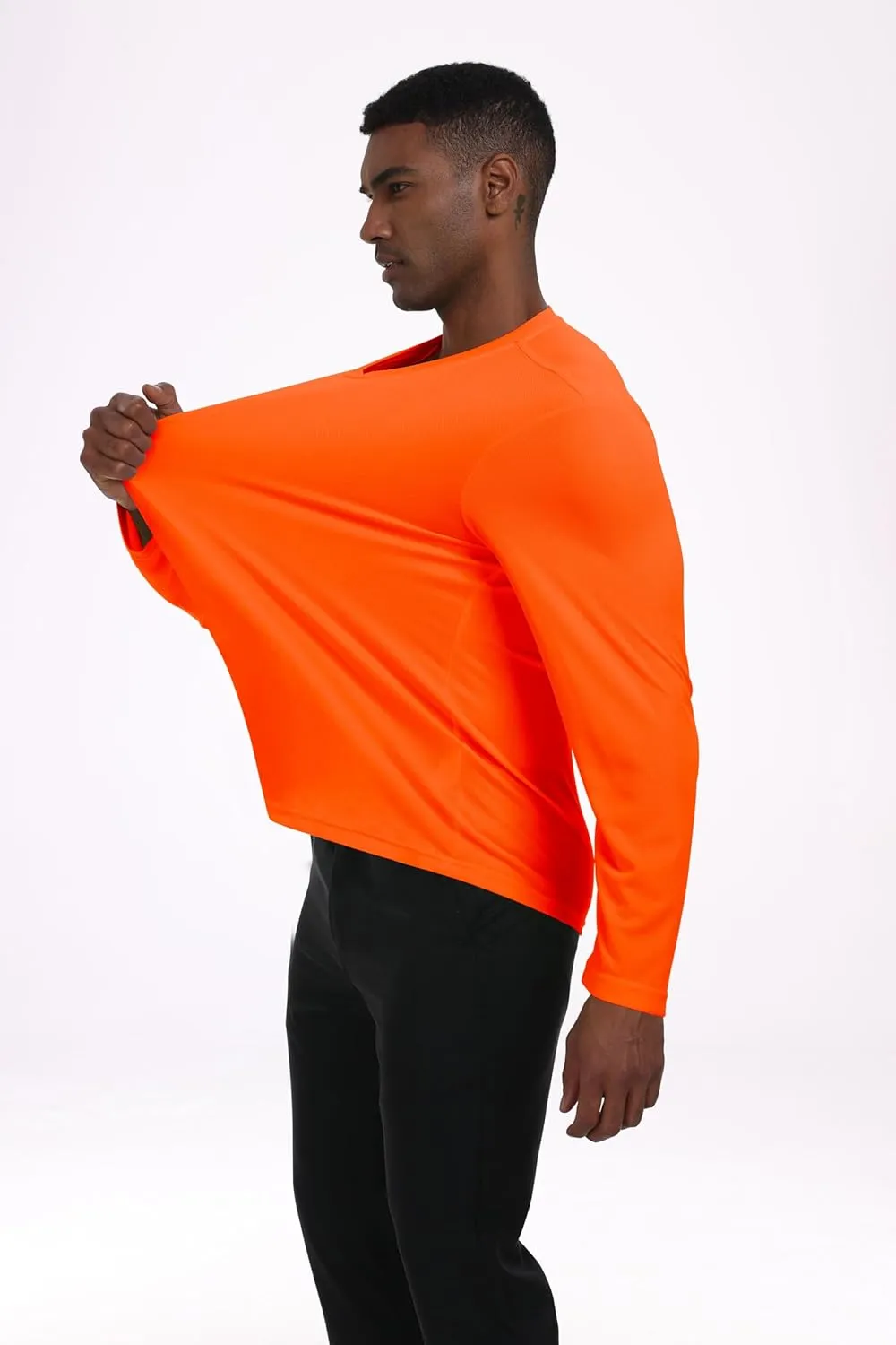 Men's UPF 50  Long Sleeve Tee Shirts UV Sun Protection Quick Dry Tee Shirt Swim Athletic Running Workout