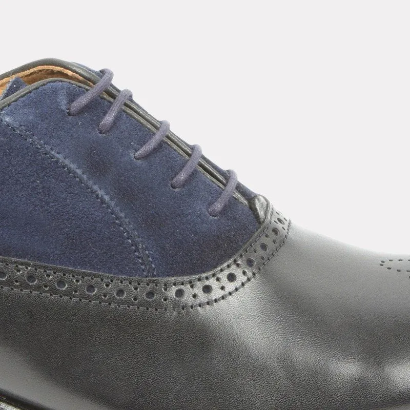 Oliver Sweeney Tondela Leather & Suede Brogue - Navy