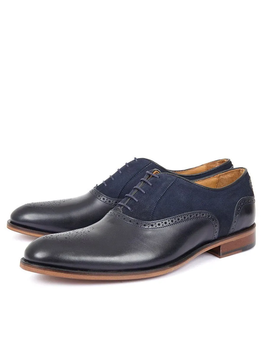 Oliver Sweeney Tondela Leather & Suede Brogue - Navy