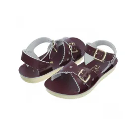 Outlet - Salt-Water Sun-San Kids Sandals - Sweetheart - Claret