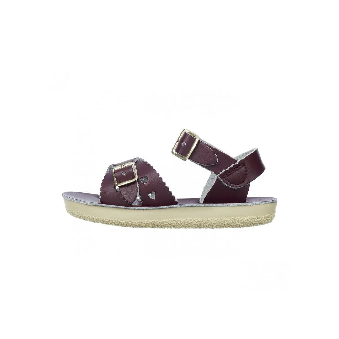 Outlet - Salt-Water Sun-San Kids Sandals - Sweetheart - Claret