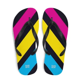 Pansexual Diagonal Stripes Flip-Flops