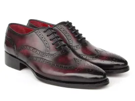 Paul Parkman Bordeaux Burnished Goodyear Welted Wingtip Oxford Shoes