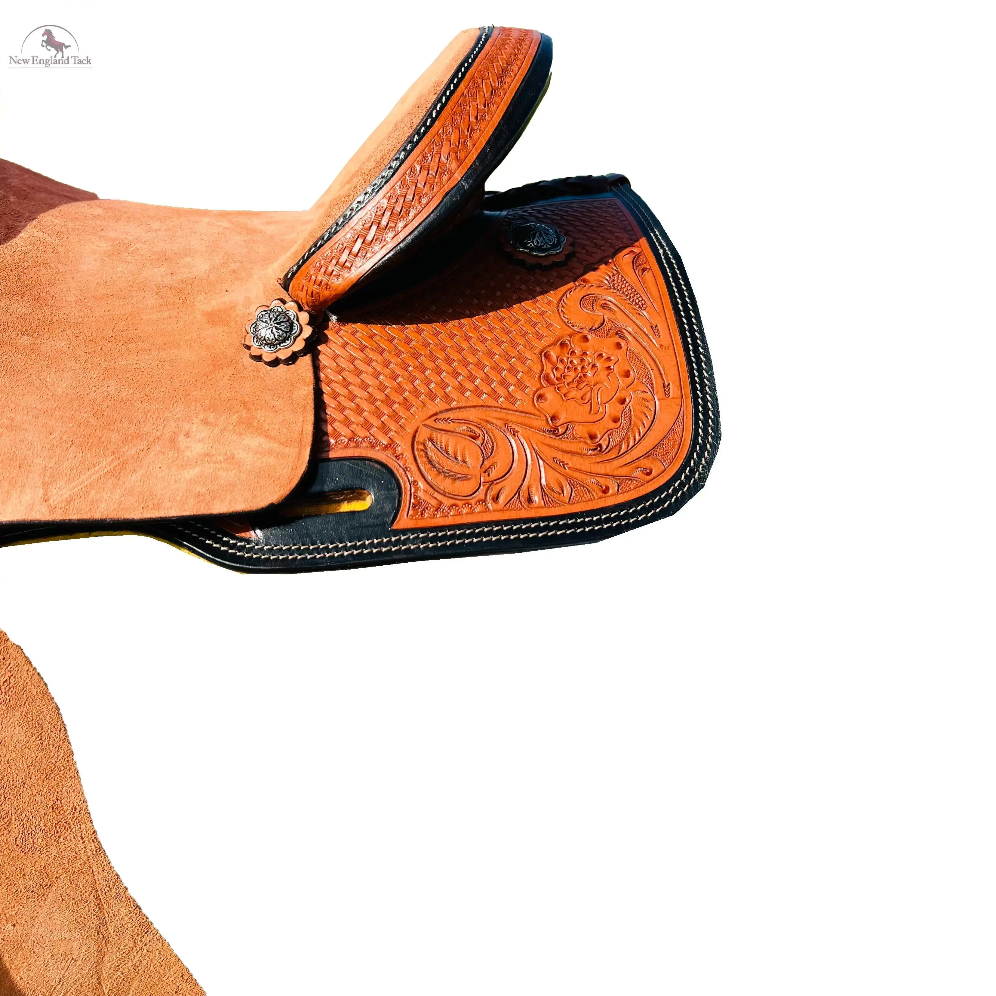 Resistance Basket weave Tooled Roughout Barrel Western Saddle
