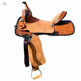 Resistance Basket weave Tooled Roughout Barrel Western Saddle