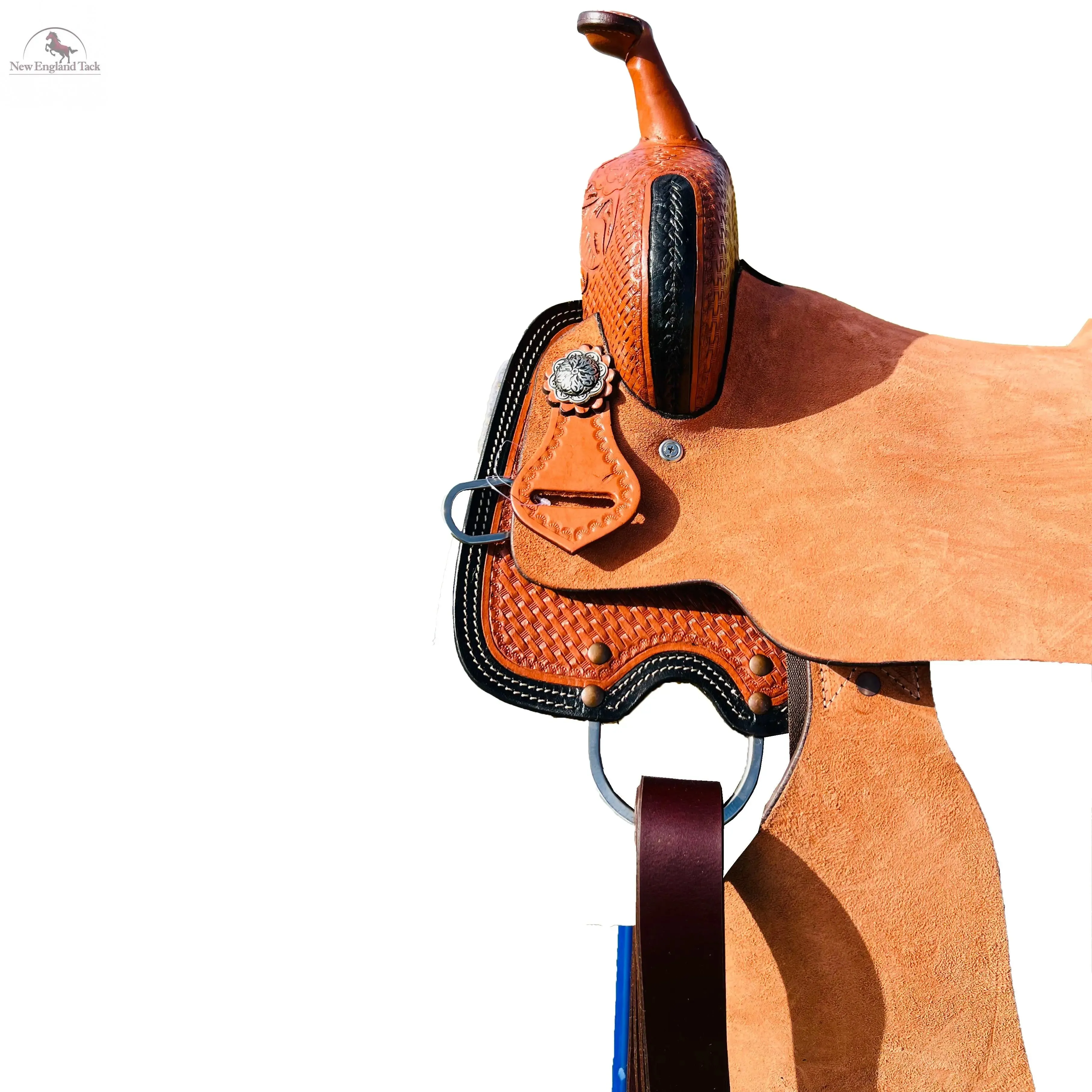 Resistance Basket weave Tooled Roughout Barrel Western Saddle