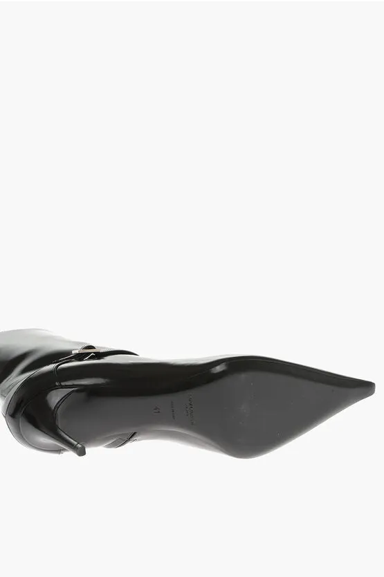 Saint Laurent Leather MARILYN Booties with Strap