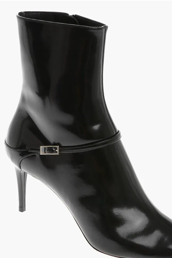 Saint Laurent Leather MARILYN Booties with Strap