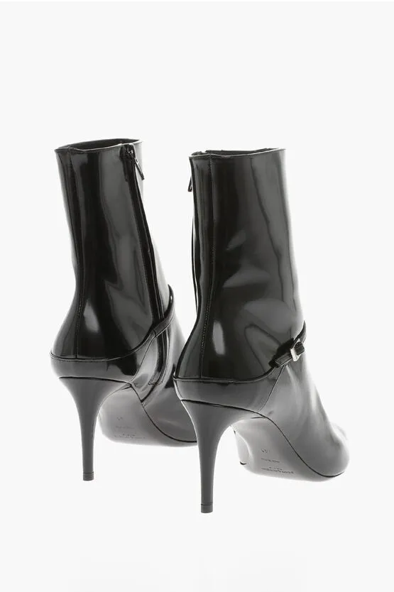 Saint Laurent Leather MARILYN Booties with Strap