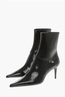 Saint Laurent Leather MARILYN Booties with Strap
