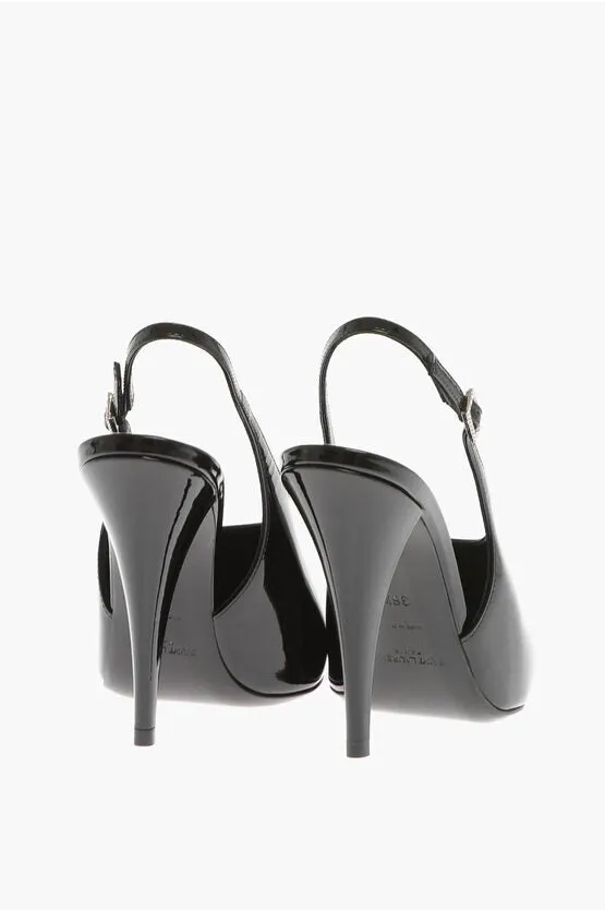 Saint Laurent Patent Leather Slingbacks with Cone Heel