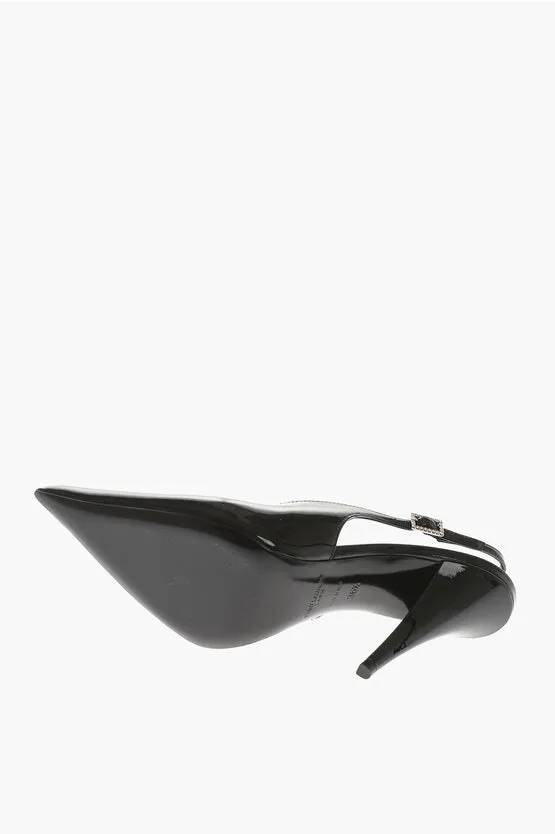 Saint Laurent Patent Leather Slingbacks with Cone Heel