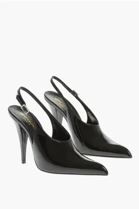 Saint Laurent Patent Leather Slingbacks with Cone Heel