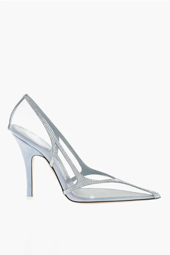 The Attico Rhinestoned VENUS CHROME PVC Pumps