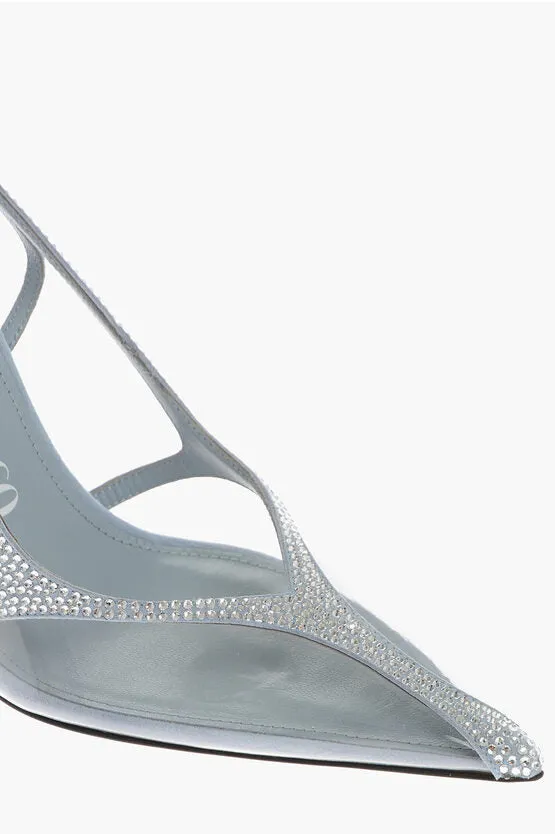 The Attico Rhinestoned VENUS CHROME PVC Pumps