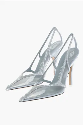 The Attico Rhinestoned VENUS CHROME PVC Pumps