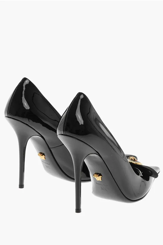 Versace Patent Leather Pumps with Logoed Detail