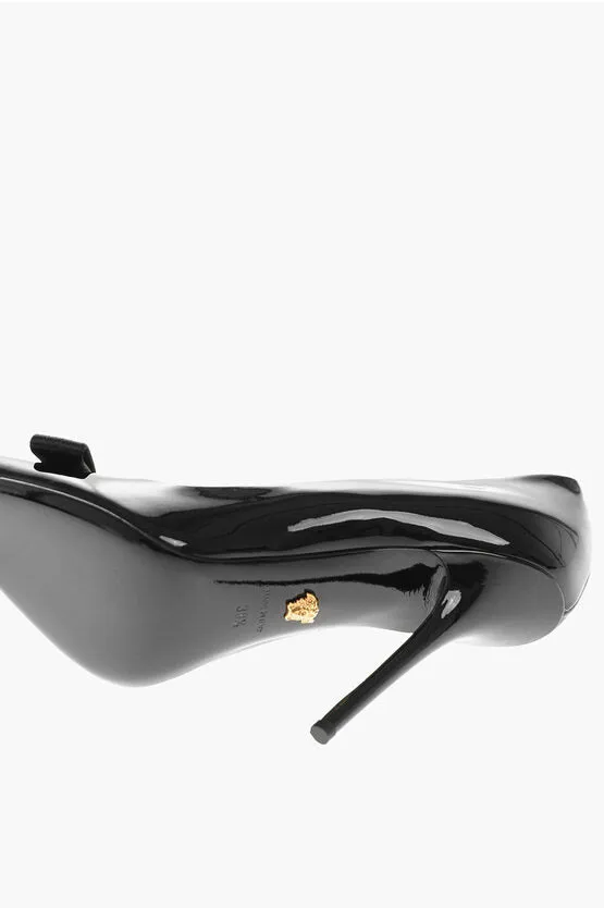 Versace Patent Leather Pumps with Logoed Detail