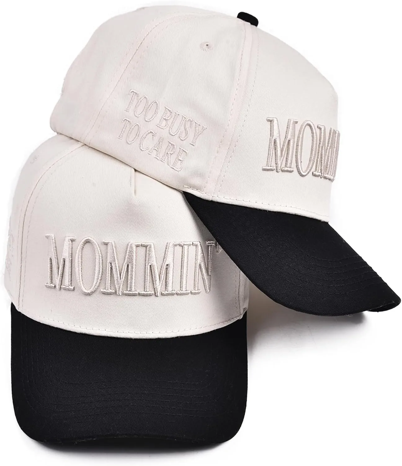 Vintage Two-Tone Women's Baseball Cap, Mommin Trucker Hat for Women & Men, Adjustable Baseball Cap, Mother Day Ponytail Hat
