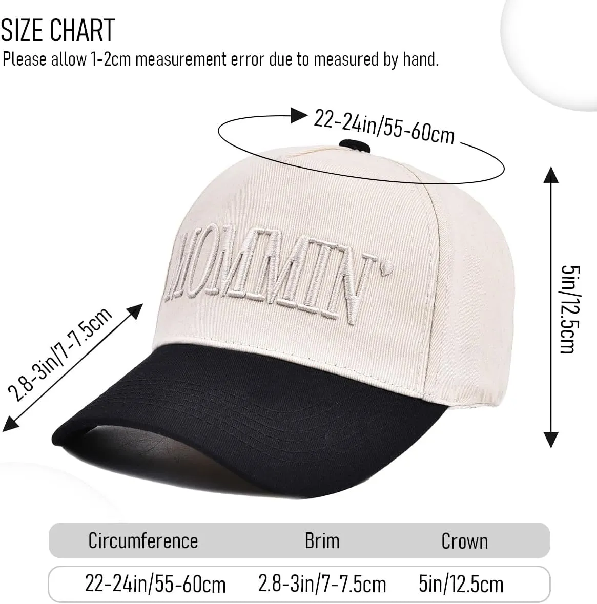 Vintage Two-Tone Women's Baseball Cap, Mommin Trucker Hat for Women & Men, Adjustable Baseball Cap, Mother Day Ponytail Hat
