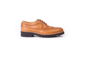 Women's Tan & Brown Brogue Wingtip. Ex-346 (2017)
